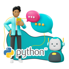 Умный чат-бот на Python - КИБЕРшкола программирования для детей, компьютерные курсы для школьников, начинающих и подростков - KIBERone г. Бахчисарай