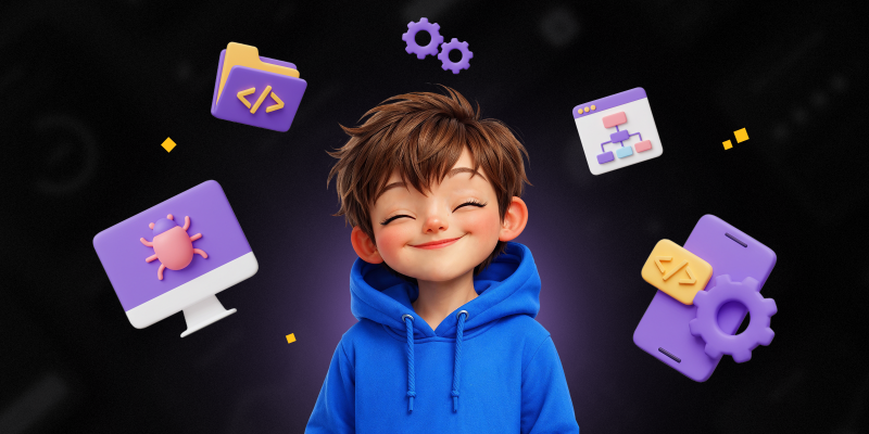 Идеальный сайт с нуля: код, дизайн и AI-помощник - КИБЕРшкола программирования для детей, компьютерные курсы для школьников, начинающих и подростков - KIBERone г. Бахчисарай